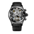 Reef Tiger/RT Luminous Sport Automatic Watches For Men Steel Tourbillon Year Month Calendar Sapphire Waterproof Clock RGA703