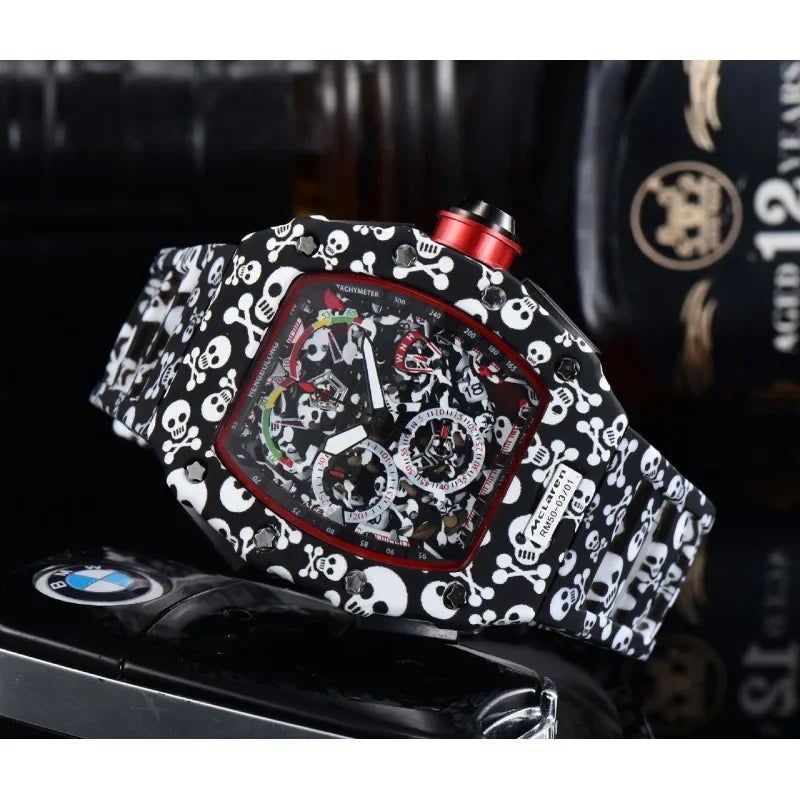 Unique Tonneau AAA Quartz Watch Men 2025 Luxury Brand Men's Watch Top Waterproof Creative Style Watch Wine Barrel Shaped Clcok