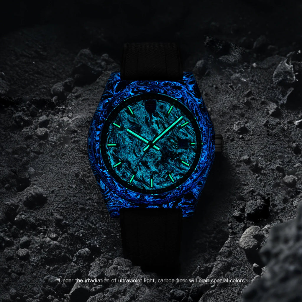Carbon Fibre Luminous 40mm Automatic Watch Luxury 100m Waterproof Diver Watches automatic Men Watch Japan Miyota 8215 Movement