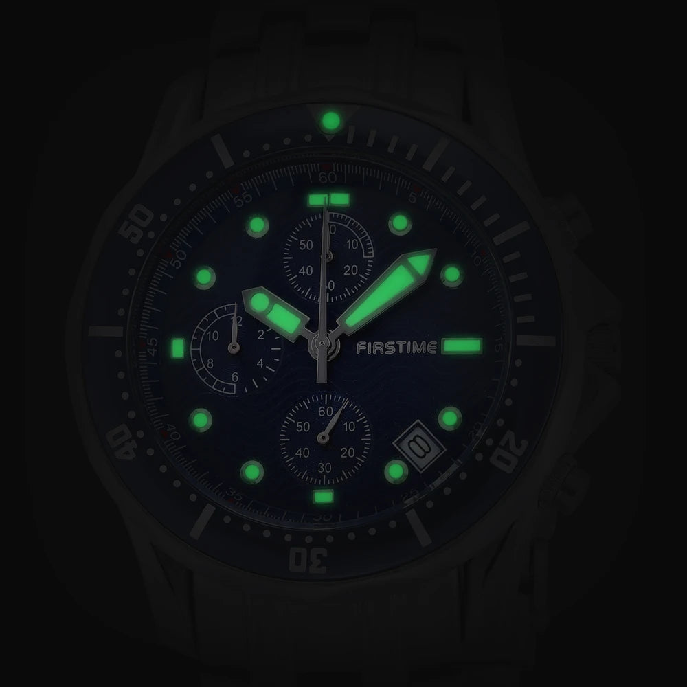 Top Quartz Watch for Men Luminous Luxury Brand Calendar Stainless Steel  OS10 Move Waterproof Fashion Men's Quartz Wristwatches