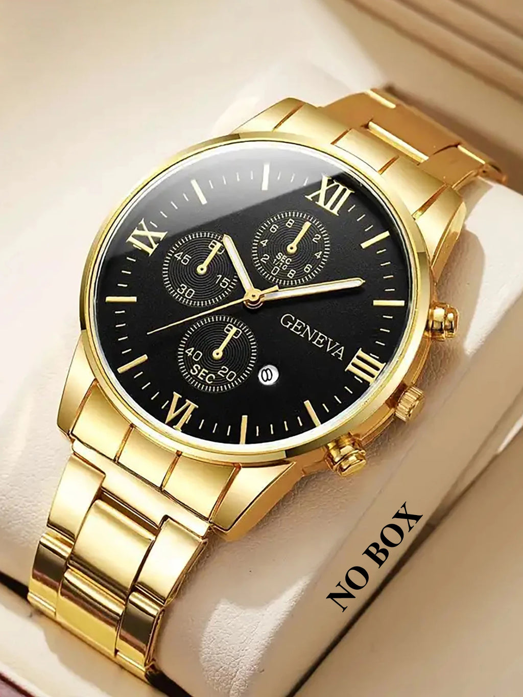 Men's Quartz Watch with Calendar Feature for Daily Wear Holiday Party Outfits Gift Wrapped Not Included