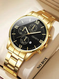 Men's Quartz Watch with Calendar Feature for Daily Wear Holiday Party Outfits Gift Wrapped Not Included