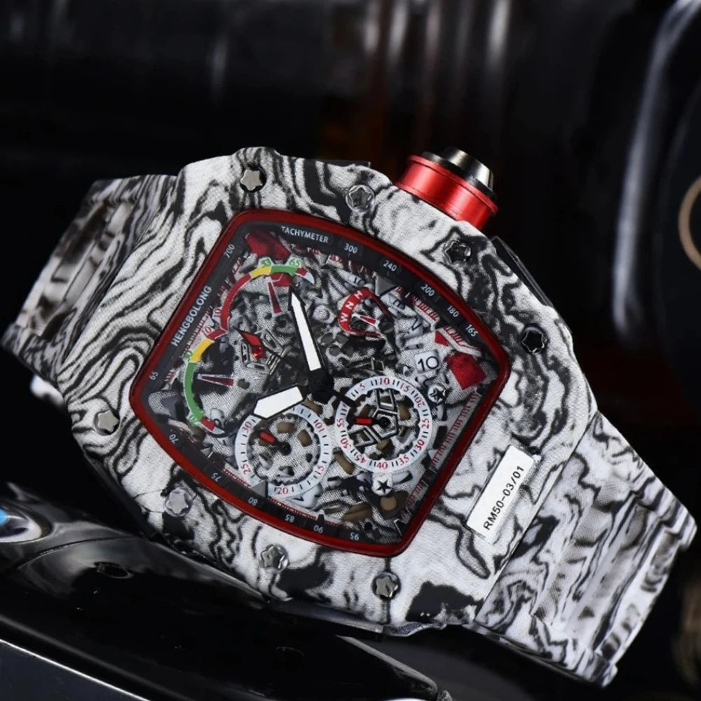 Unique Tonneau AAA Quartz Watch Men 2025 Luxury Brand Men's Watch Top Waterproof Creative Style Watch Wine Barrel Shaped Clcok