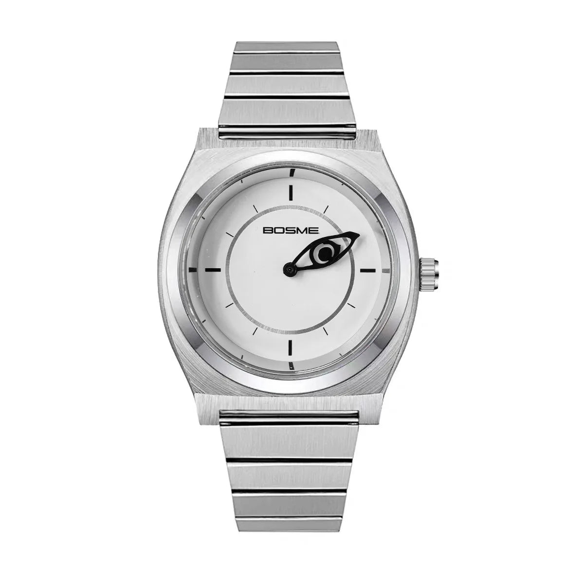 Men Quartz Watch Vintage Stained Glass Dial Minimalist Stainless Steel Band Wristwatch Fashion Casual Waterproof Watch for Men