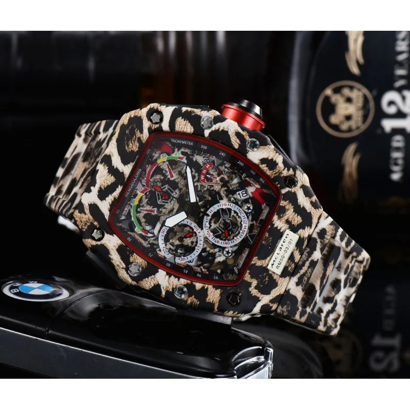 Unique Tonneau AAA Quartz Watch Men 2025 Luxury Brand Men's Watch Top Waterproof Creative Style Watch Wine Barrel Shaped Clcok