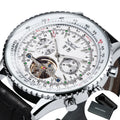 JARAGAR Tourbillon Automatic Watch for Men Multifunction Sub-Dials Military Sports Mechanical Watches Luxury Leather Strap New