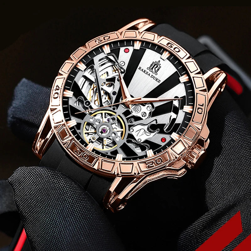 Tourbillon Mechanical Mens Watch Luxury Casual Fashion Design Automatic Sports Waterproof Male Wristwatch Relogio Feminino