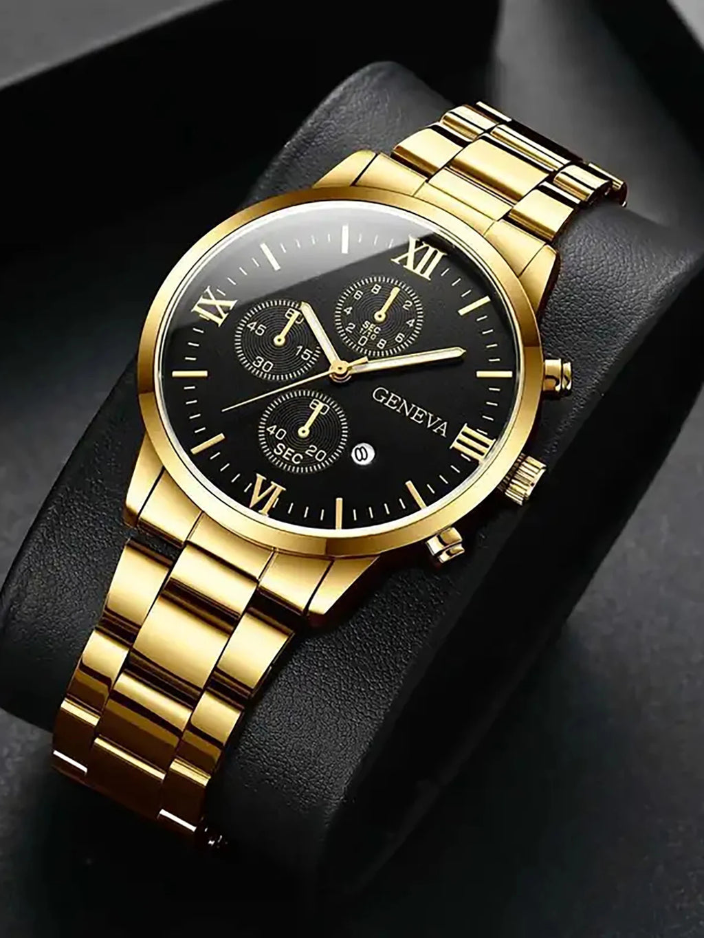 Men's Quartz Watch with Calendar Feature for Daily Wear Holiday Party Outfits Gift Wrapped Not Included
