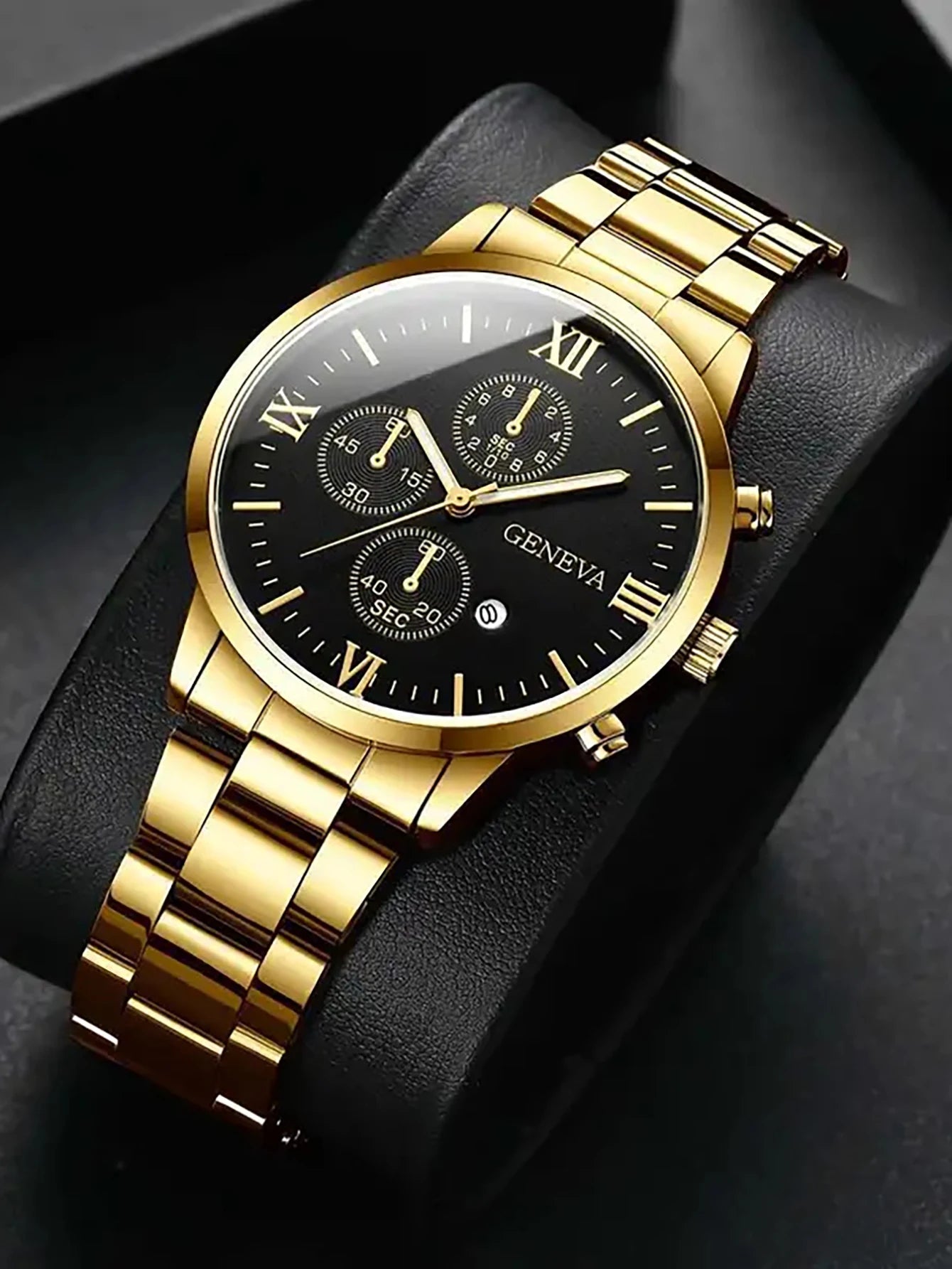 Men's Quartz Watch with Calendar Feature for Daily Wear Holiday Party Outfits Gift Wrapped Not Included