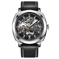 BENYAR Watch for Men Luxury Skeleton Tourbillon Automatic Mechanical Mens Watch 30M Waterproof Leather Strap Sports Reloj Hombre