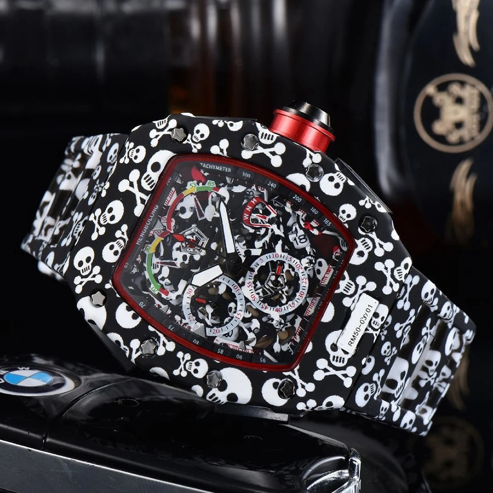 Unique Tonneau AAA Quartz Watch Men 2025 Luxury Brand Men's Watch Top Waterproof Creative Style Watch Wine Barrel Shaped Clcok