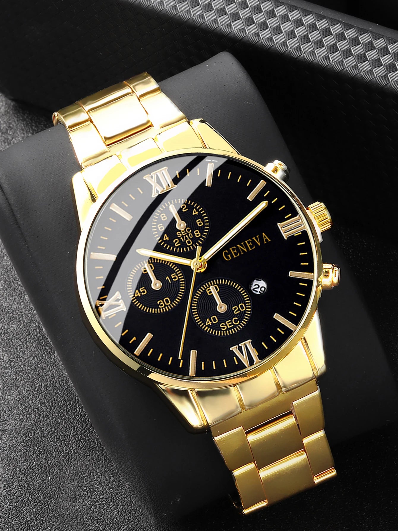 Men's Quartz Watch with Calendar Feature for Daily Wear Holiday Party Outfits Gift Wrapped Not Included