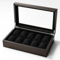 Watch Box Storage Case Wood Watch Boxes Organizer for Men Mechanical Wrist Watches Transparent Skylight Display Collection Gift